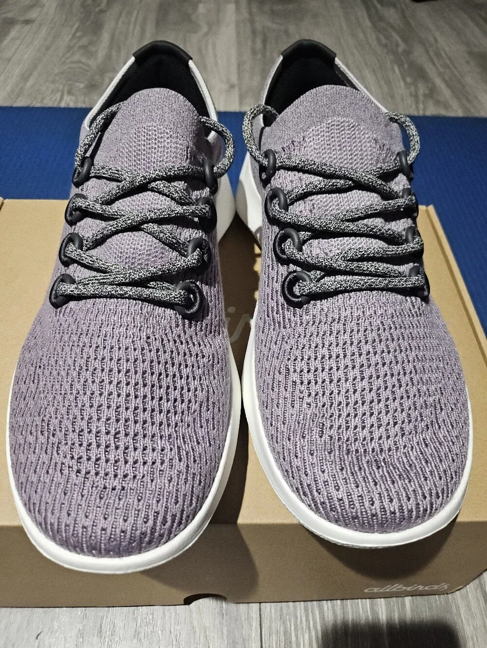allbirds Men’s Lavender Knit Sneakers with White Soles